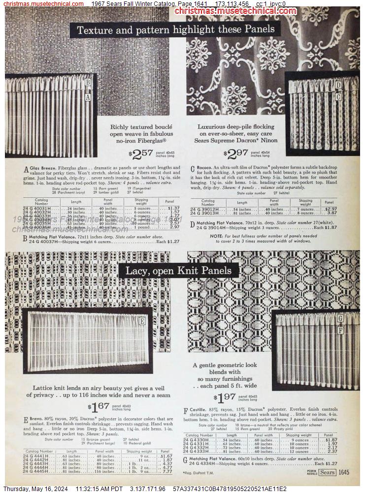 1967 Sears Fall Winter Catalog, Page 1641