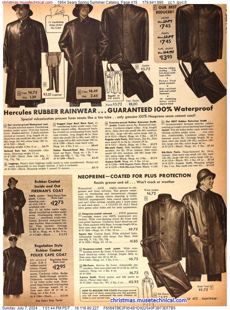 1954 Sears Spring Summer Catalog, Page 415