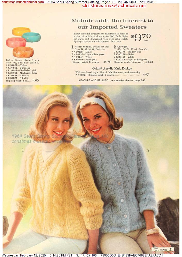 1964 Sears Spring Summer Catalog, Page 108