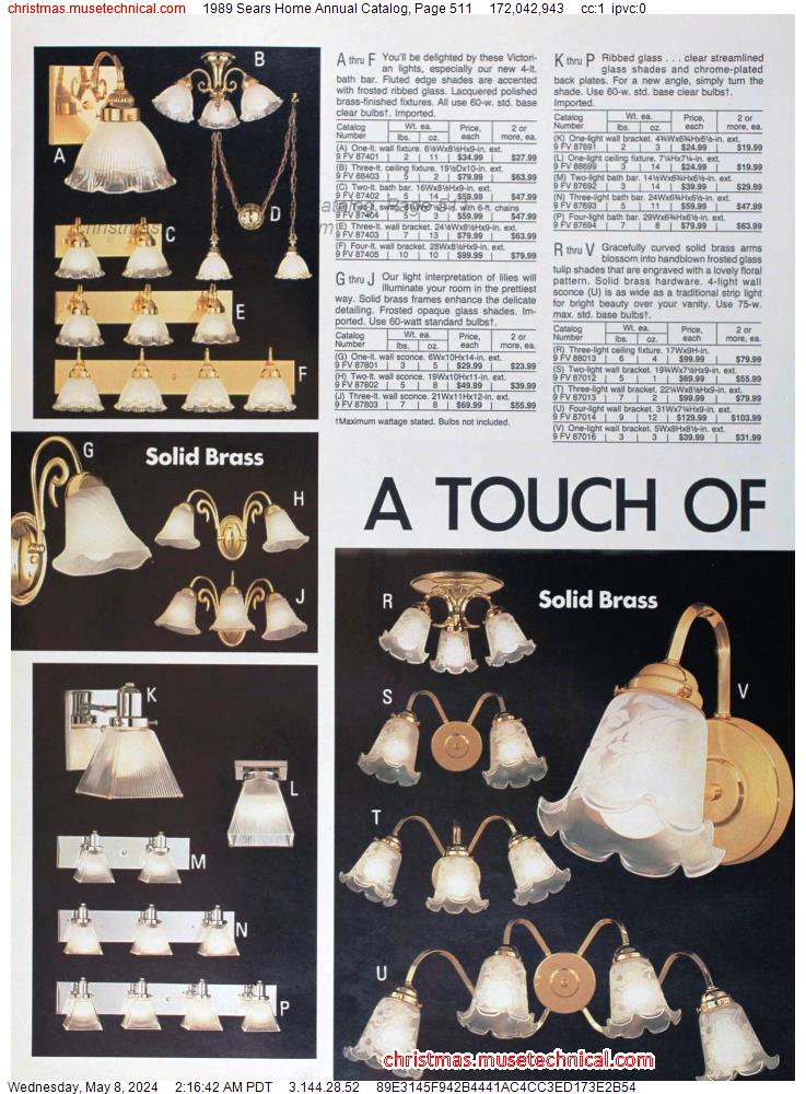 1989 Sears Home Annual Catalog, Page 511