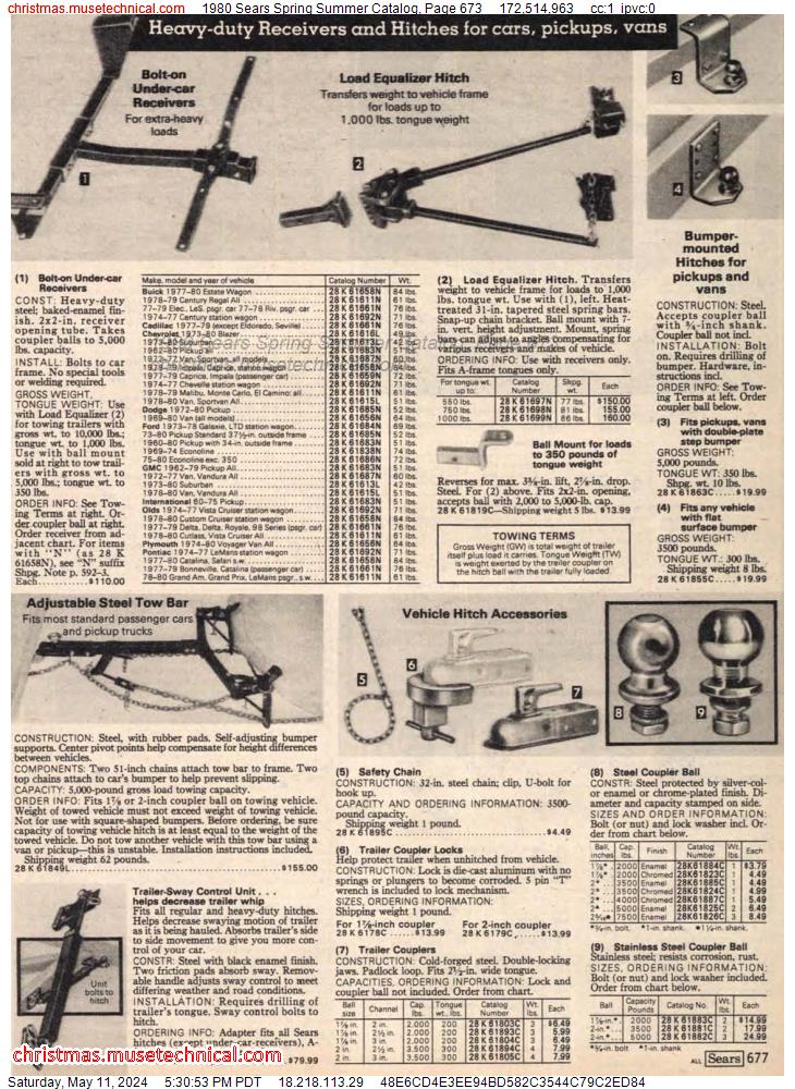 1980 Sears Spring Summer Catalog, Page 673
