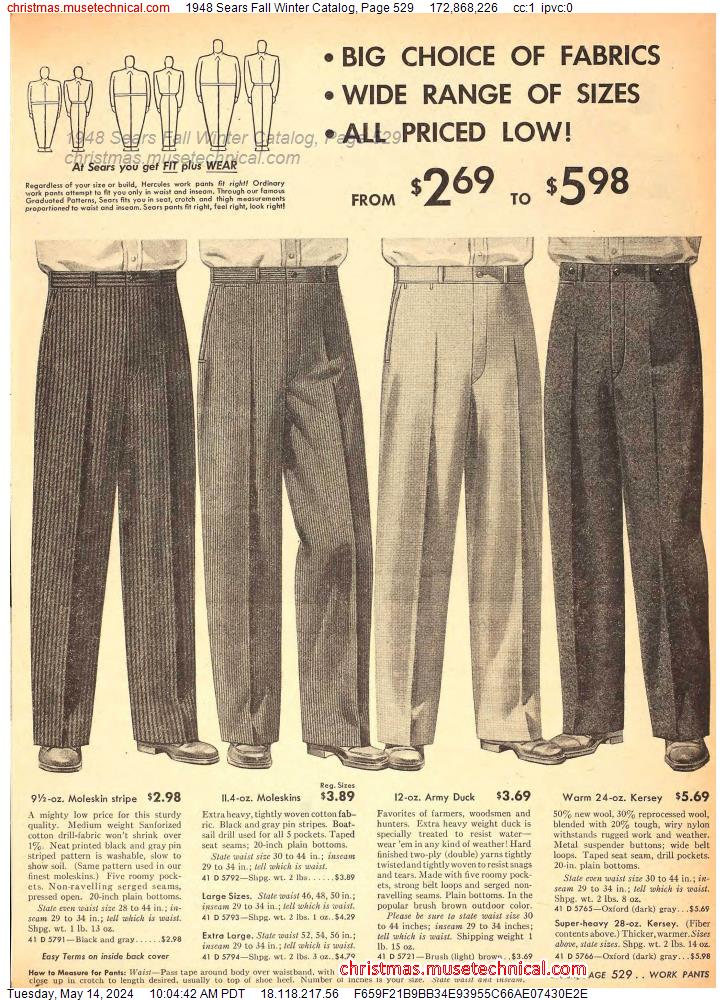 1948 Sears Fall Winter Catalog, Page 529