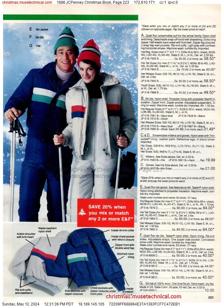 1986 JCPenney Christmas Book, Page 223