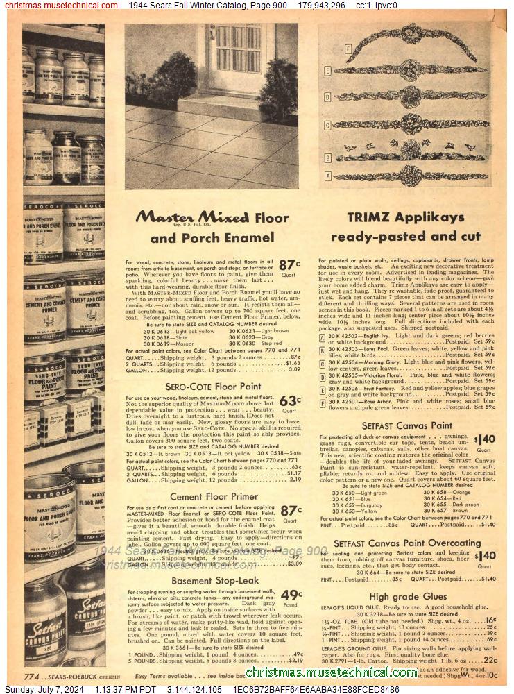 1944 Sears Fall Winter Catalog, Page 900