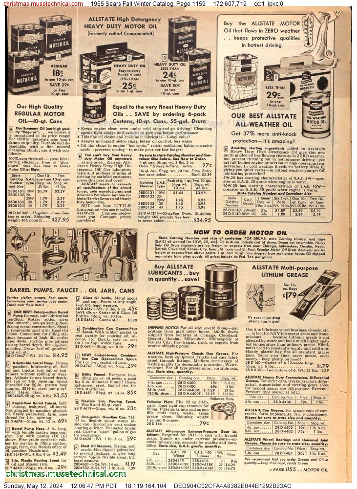 1955 Sears Fall Winter Catalog, Page 1159