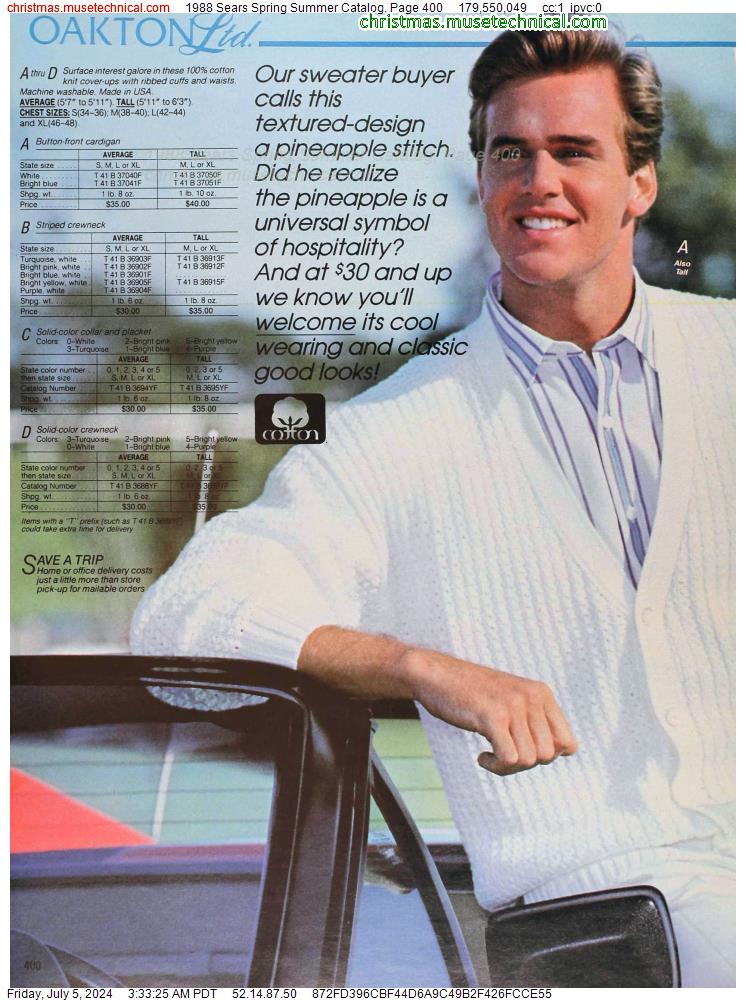 1988 Sears Spring Summer Catalog, Page 400