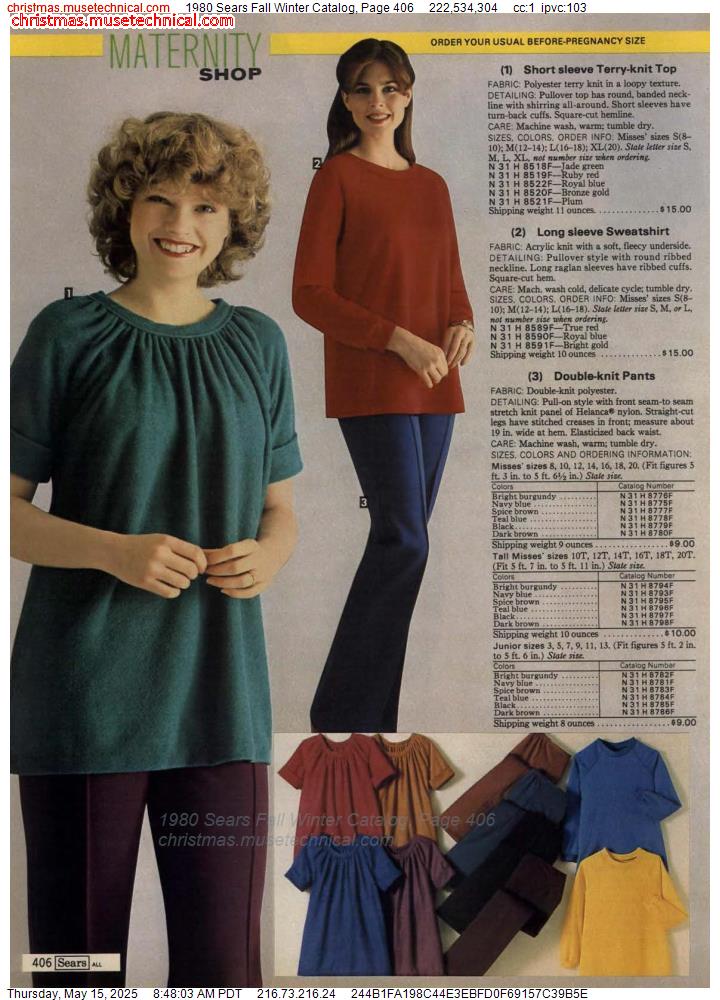1980 Sears Fall Winter Catalog, Page 406