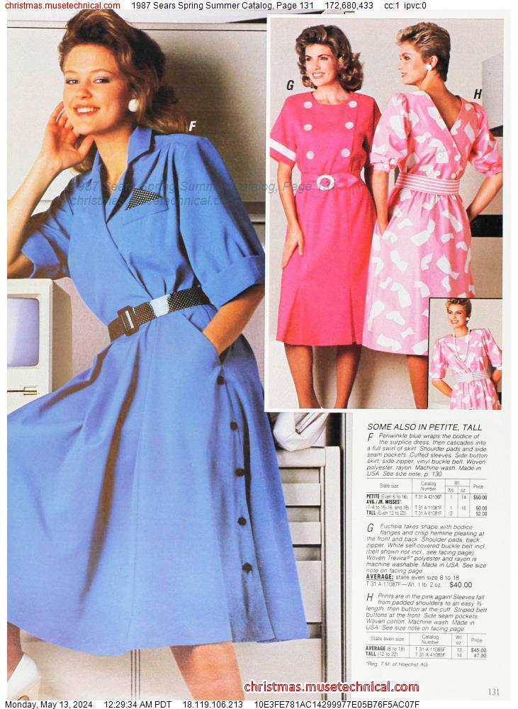 1987 Sears Spring Summer Catalog, Page 131
