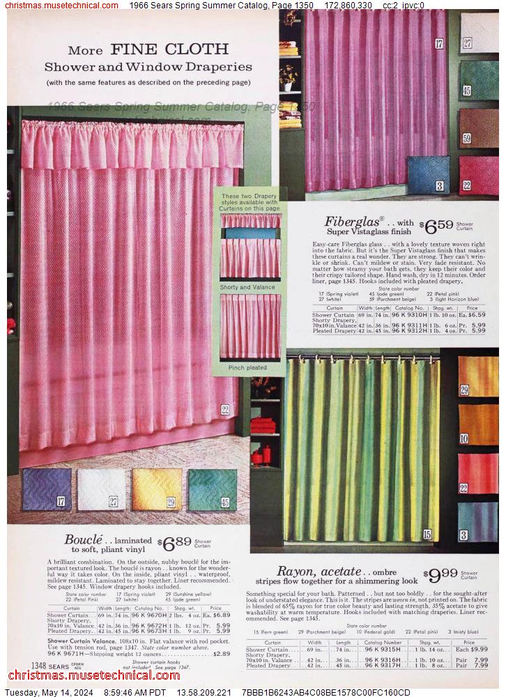 1966 Sears Spring Summer Catalog, Page 1350