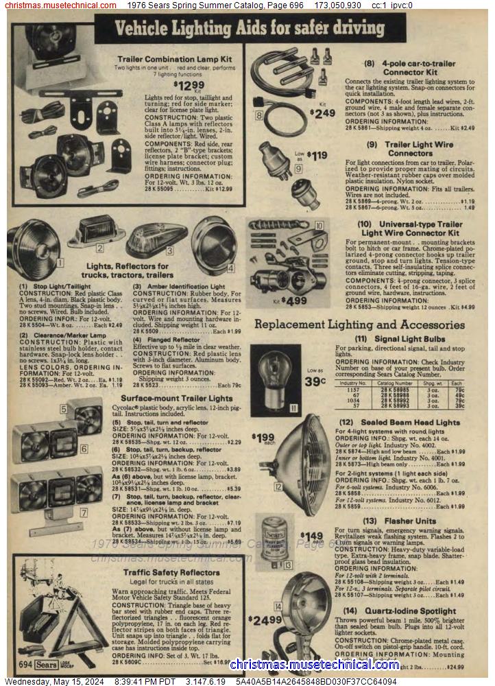 1976 Sears Spring Summer Catalog, Page 696
