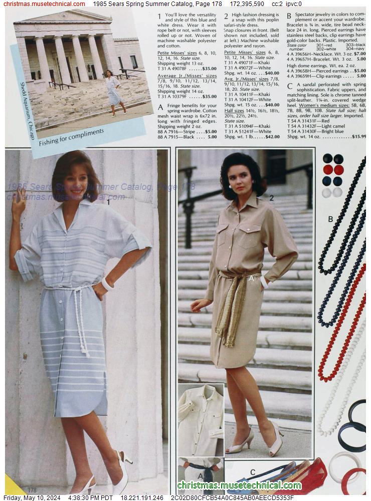 1985 Sears Spring Summer Catalog, Page 178