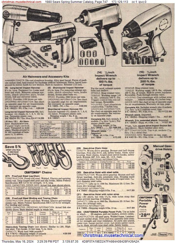 1980 Sears Spring Summer Catalog, Page 747