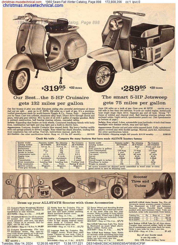 1960 Sears Fall Winter Catalog, Page 898