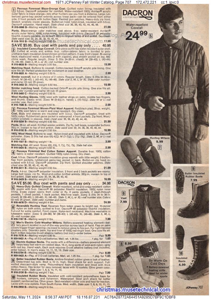 1971 JCPenney Fall Winter Catalog, Page 707