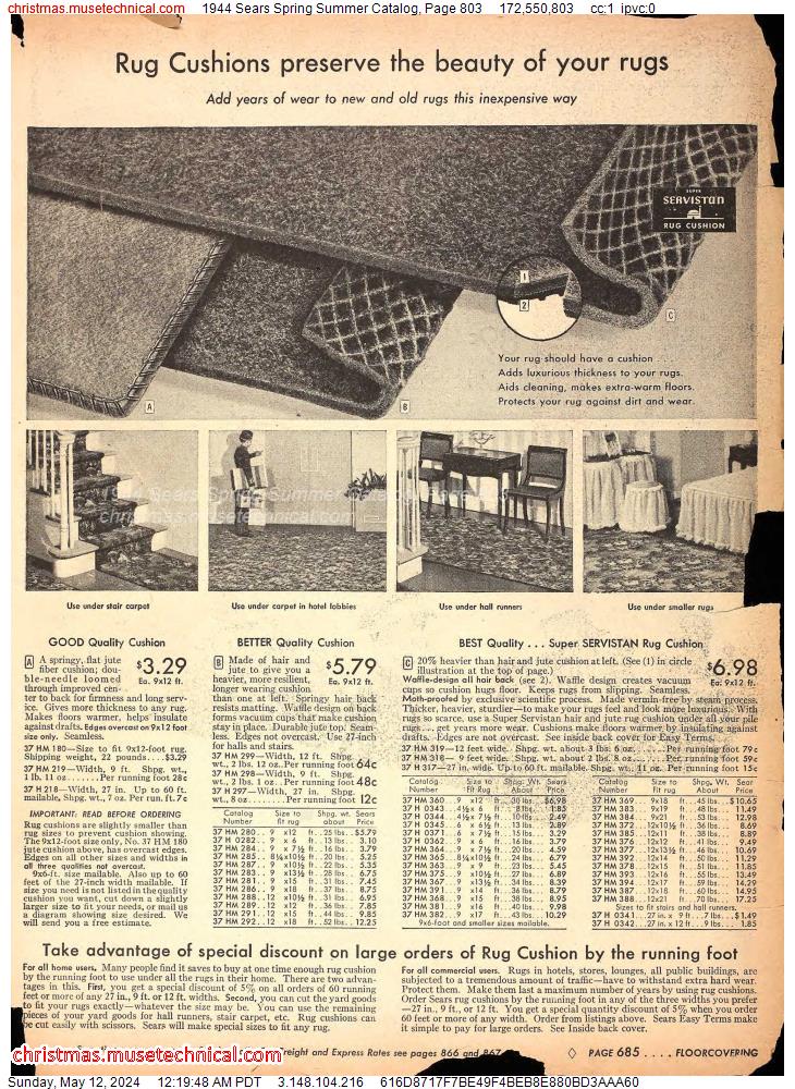 1944 Sears Spring Summer Catalog, Page 803