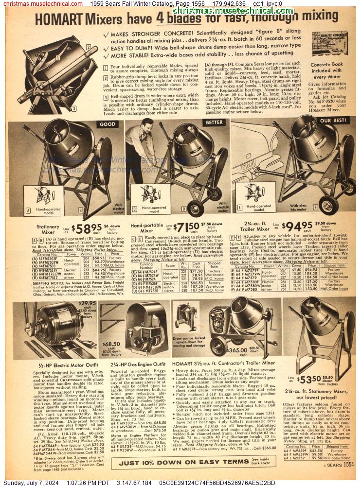 1959 Sears Fall Winter Catalog, Page 1556