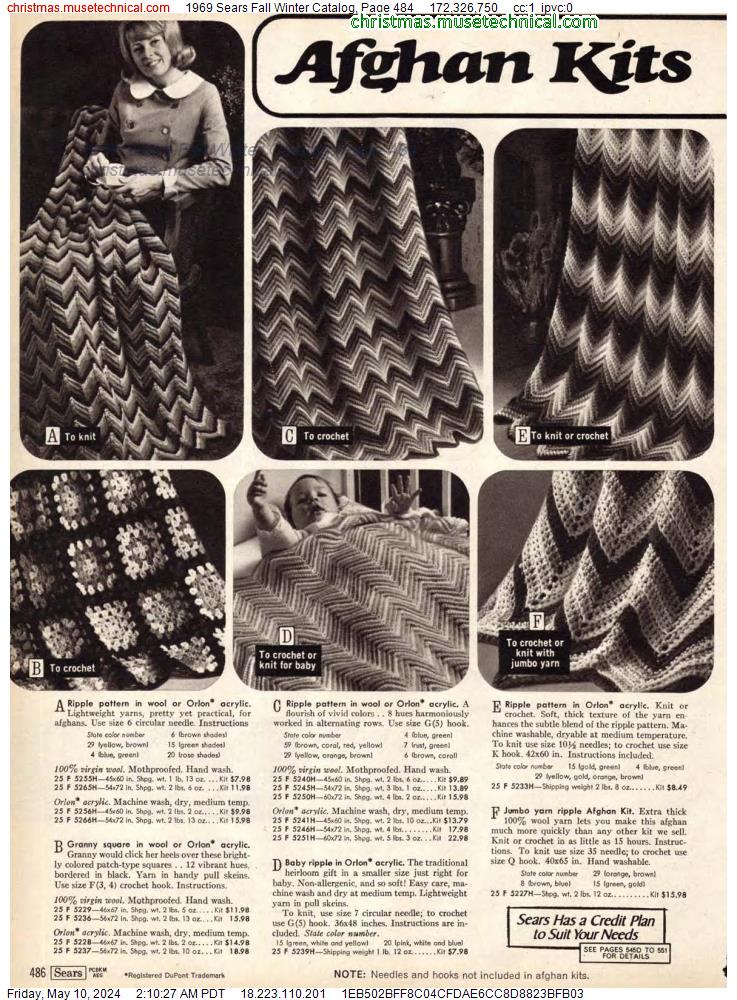 1969 Sears Fall Winter Catalog, Page 484