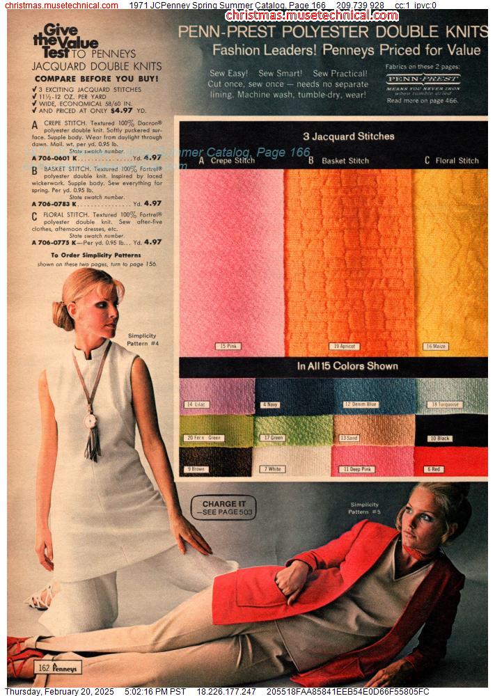 1971 JCPenney Spring Summer Catalog, Page 166