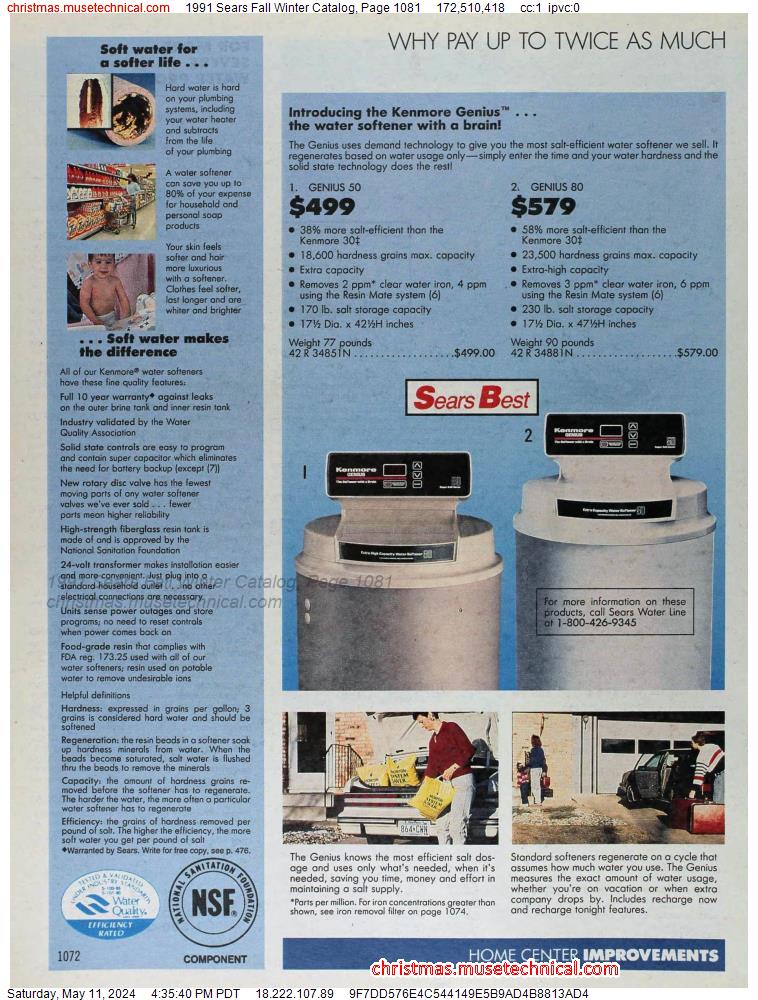 1991 Sears Fall Winter Catalog, Page 1081