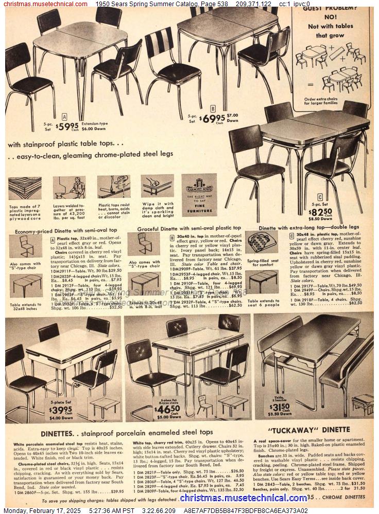 1950 Sears Spring Summer Catalog, Page 538