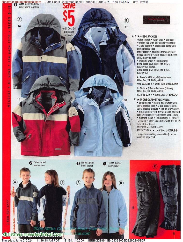 2004 Sears Christmas Book (Canada), Page 496
