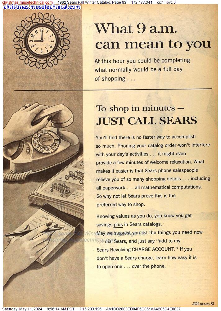 1962 Sears Fall Winter Catalog, Page 83