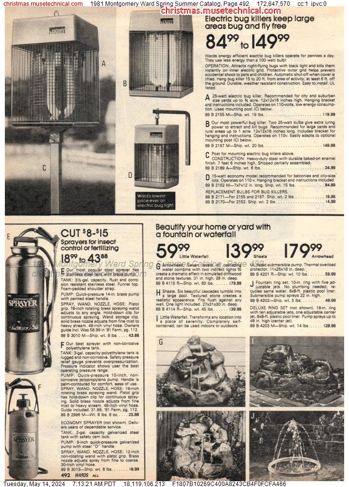 1981 Montgomery Ward Spring Summer Catalog, Page 492