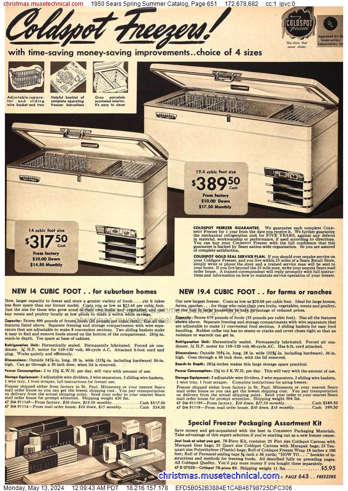1950 Sears Spring Summer Catalog, Page 651