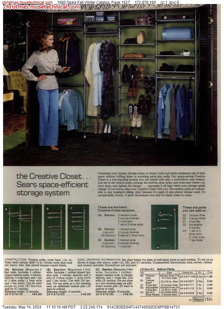 1980 Sears Fall Winter Catalog, Page 1527