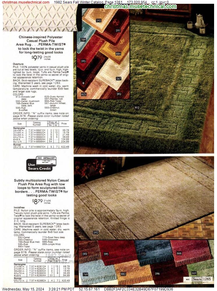 1982 Sears Fall Winter Catalog, Page 1261