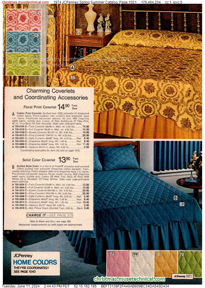 1974 JCPenney Spring Summer Catalog, Page 1021