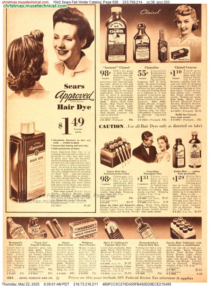 1942 Sears Fall Winter Catalog, Page 556