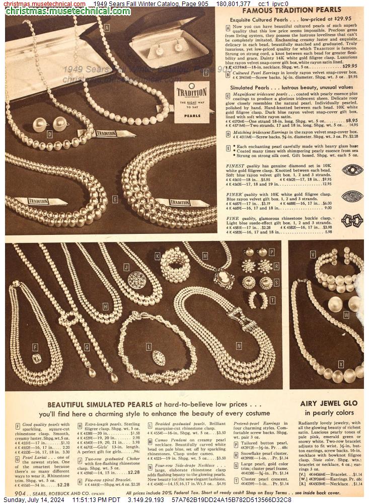 1949 Sears Fall Winter Catalog, Page 905