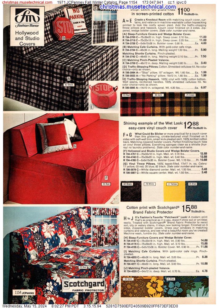 1971 JCPenney Fall Winter Catalog, Page 1154