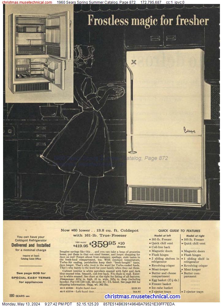 1960 Sears Spring Summer Catalog, Page 872