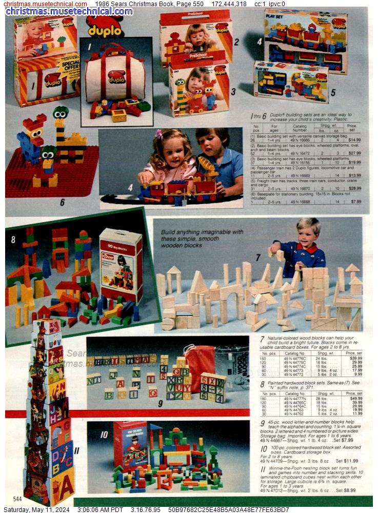1986 Sears Christmas Book, Page 550
