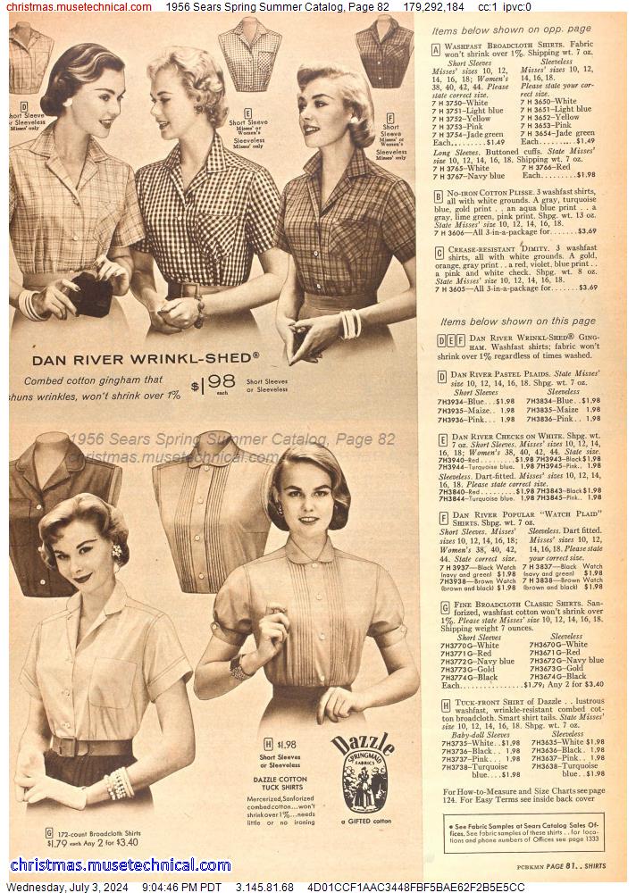 1956 Sears Spring Summer Catalog, Page 82