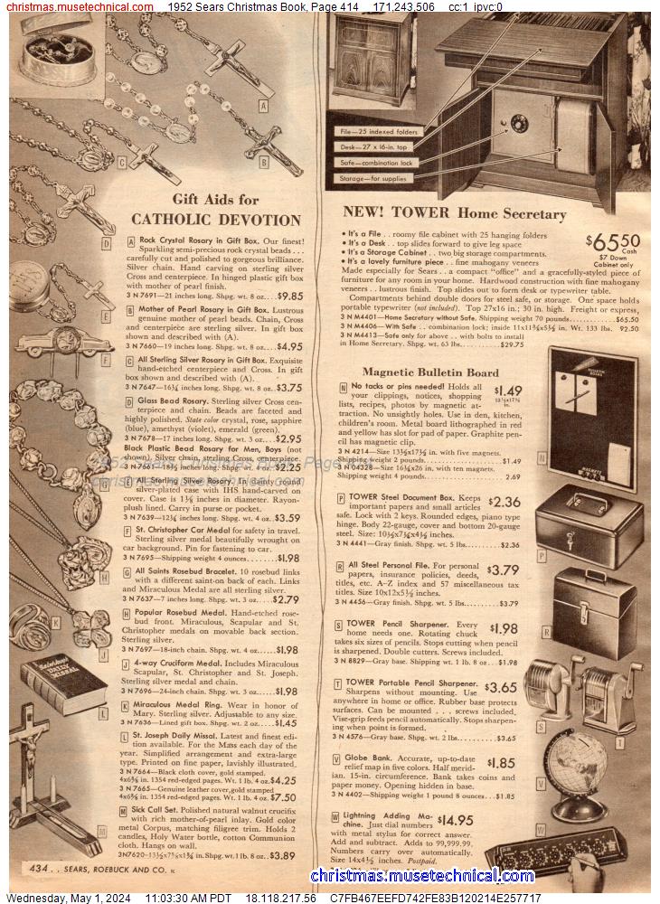 1952 Sears Christmas Book, Page 414