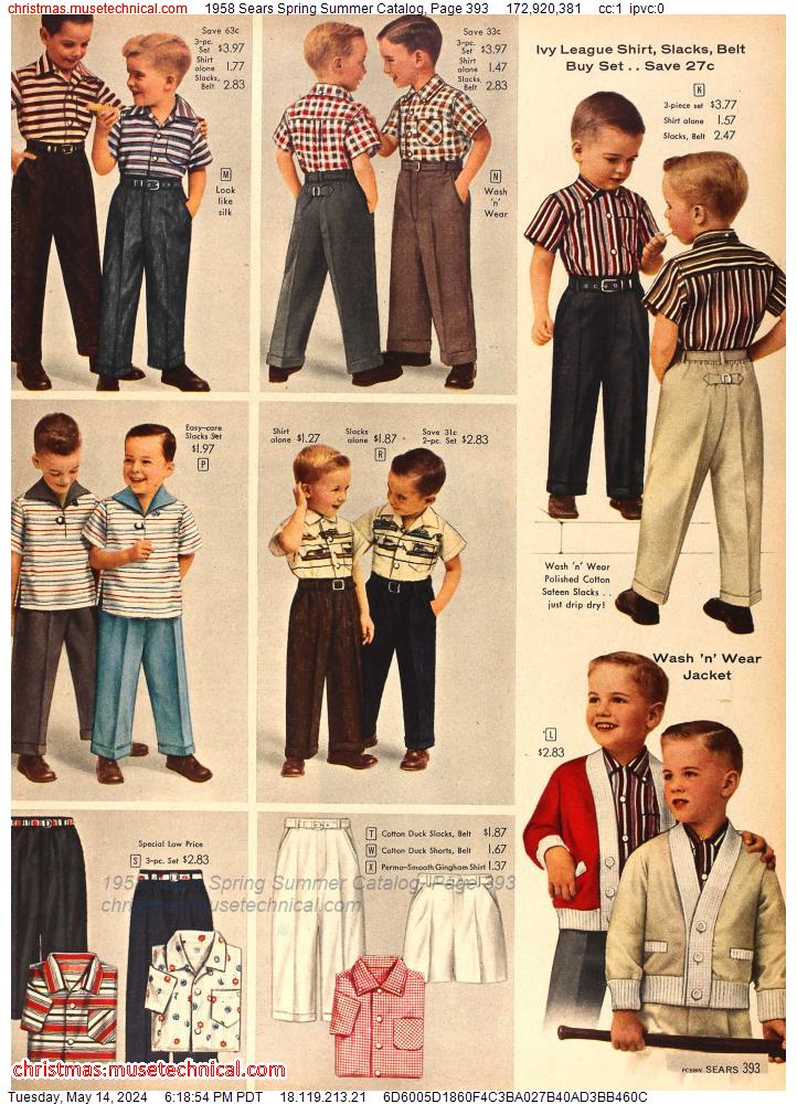 1958 Sears Spring Summer Catalog, Page 393