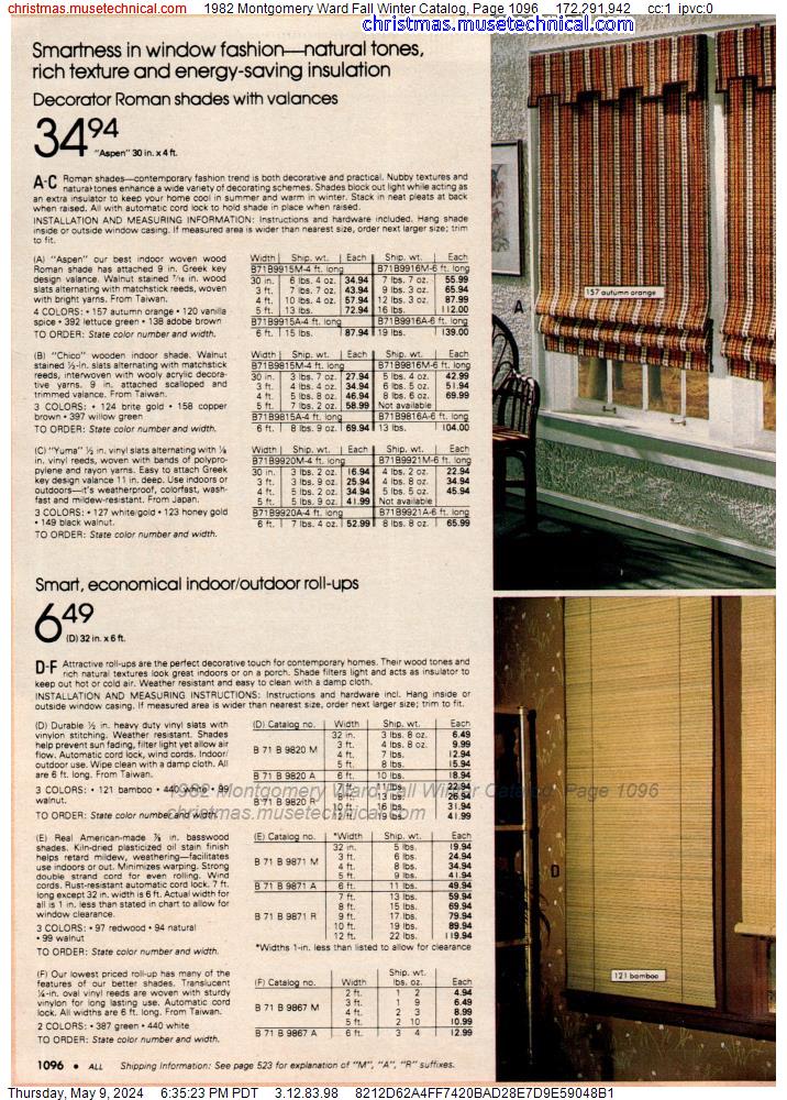 1982 Montgomery Ward Fall Winter Catalog, Page 1096