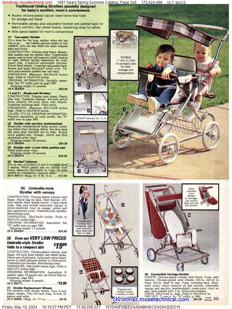 1981 Sears Spring Summer Catalog, Page 345