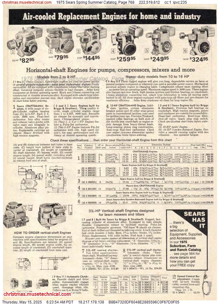 1975 Sears Spring Summer Catalog, Page 768