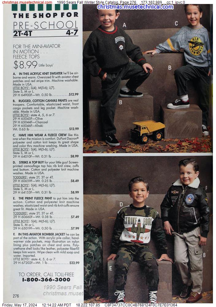 1990 Sears Fall Winter Style Catalog, Page 276