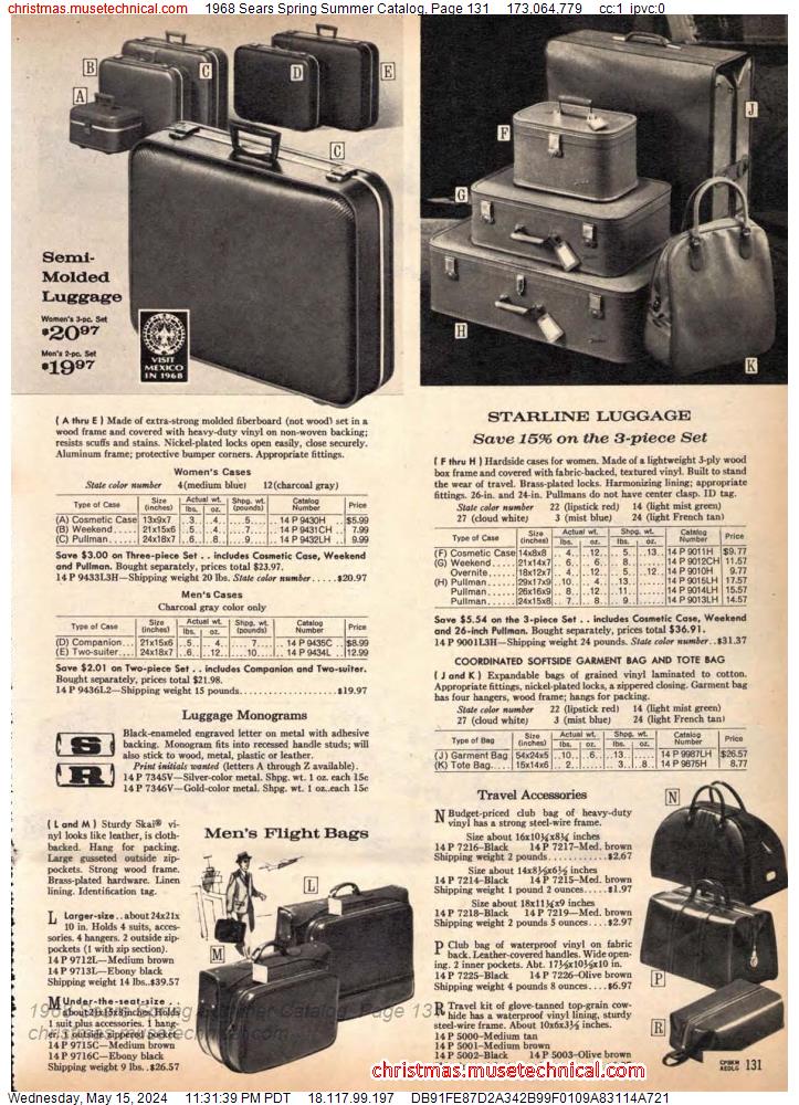 1968 Sears Spring Summer Catalog, Page 131