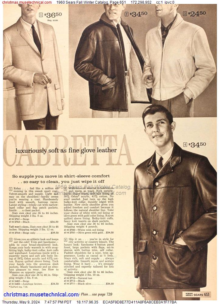 1960 Sears Fall Winter Catalog, Page 651