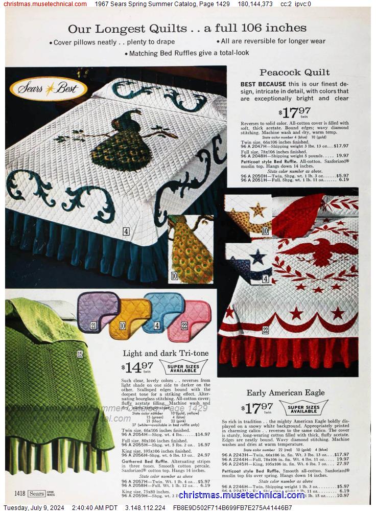 1967 Sears Spring Summer Catalog, Page 1429
