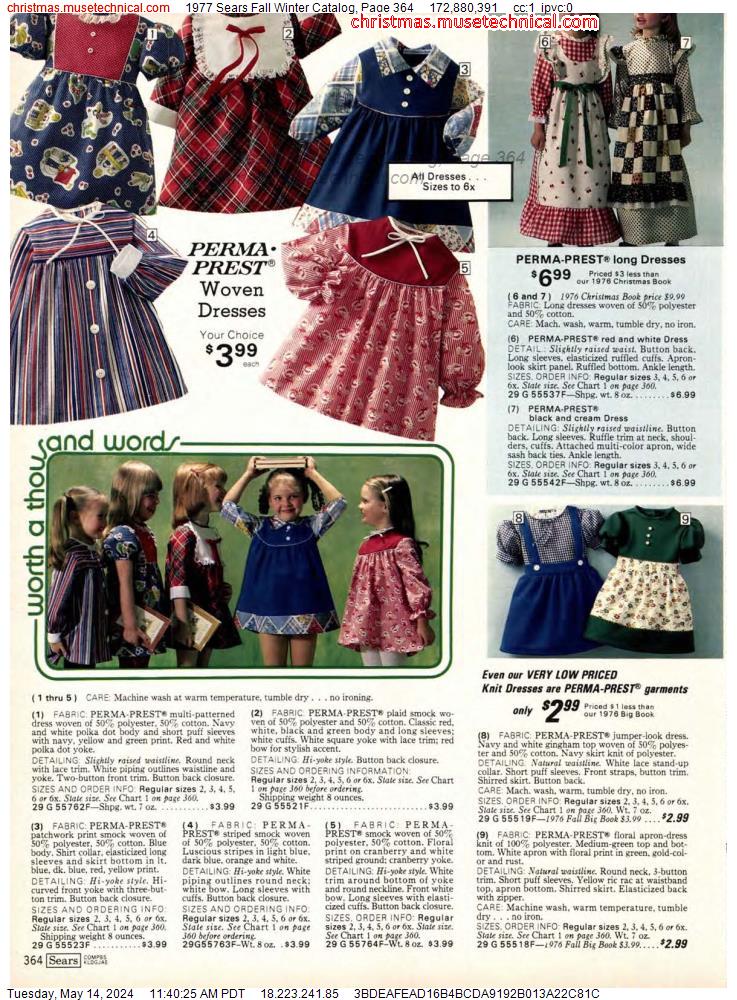 1977 Sears Fall Winter Catalog, Page 364