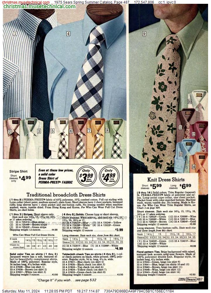 1975 Sears Spring Summer Catalog, Page 487
