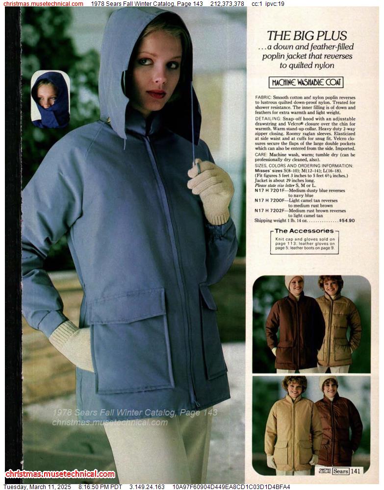 1978 Sears Fall Winter Catalog, Page 143