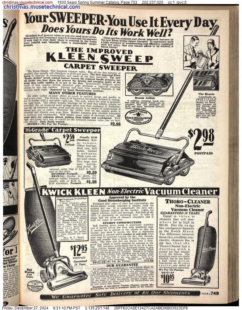 1930 Sears Spring Summer Catalog, Page 753